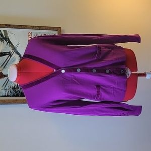 NWT Merino Wool Blend Violet Cardigan